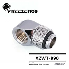 90° Angled 90 Degree G1/4 Rotary Fitting Male to Female for Water Cooling Nickel