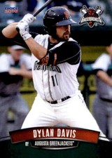 2016 Augusta Greenjackets Choice 8 Dylan Davis Bellevue Washington Baseball Card