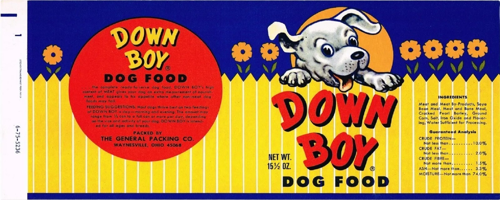 Waynesville Ohio Can Food Daisy Pup Label Art Print