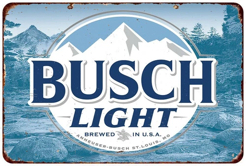 Busch Light Beer Vintage Look Reproduction Metal Sign 8 x 12