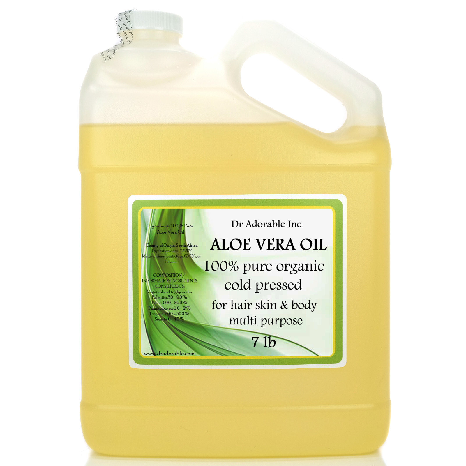 ORGANIC ALOE VERA CARRIER OIL COLD PRESSED 2 OZ 4 OZ 8 OZ 12