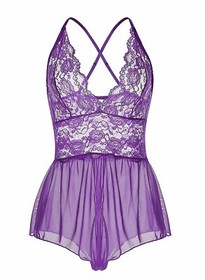 Crotchless Lace Teddy Lingerie Exotic Lingerie for Women Boudoir Outfit US STOCK