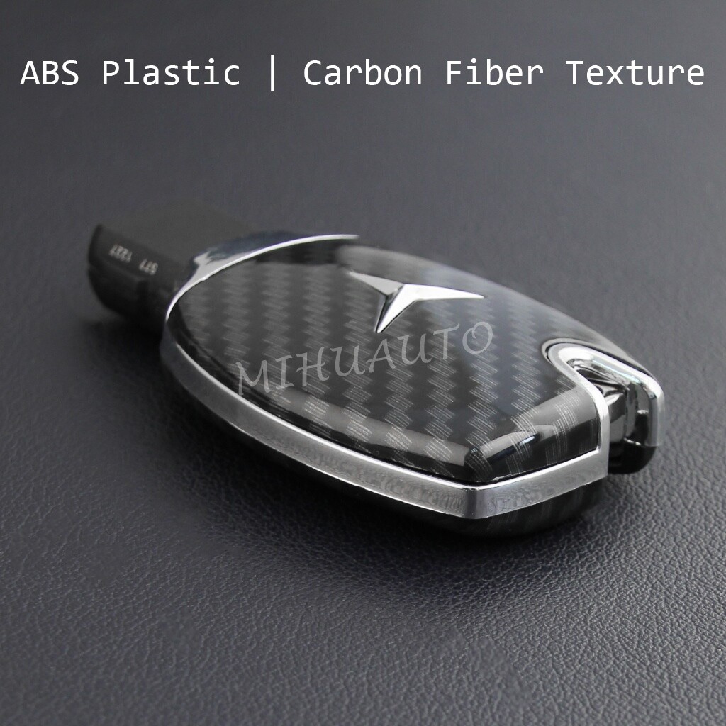 Guscio Chiave Auto In Plastica ABS Fibra Di Carbonio Per Mercedes Classe A B C S AMG GLA CLA GLC - Cover Protettiva Nero