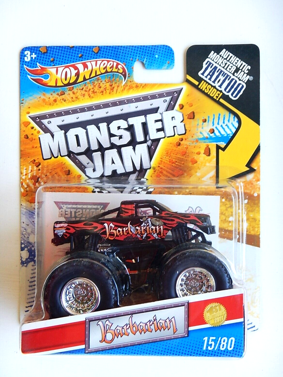 Barbarian Monster Jam Truck (Tattoo)(#15/80)(Hot Wheels)(2010/11