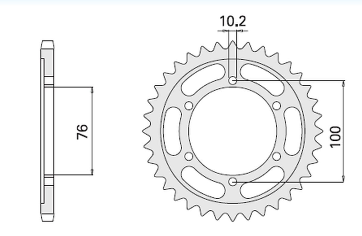 Pignon arrière haut de gamme JTR816 48 dents en acier forgé pour moto GSXR