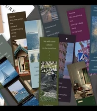 30 PC Bookmark Set Inspirational Quotes Landscape Scenery 1.5" x 6" New 11