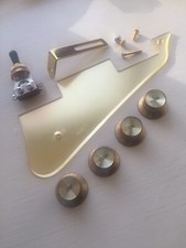 LP/Epiphone Gold Mirror Pickguard & Bracket, Epiphone Toggle Switch & Gold Knobs