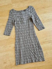 LADIES BROWN PHASE EIGHT BODYCON DRESS SIZE 10