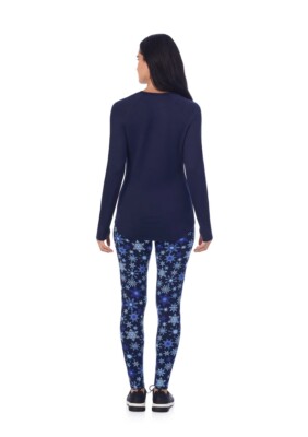 Ensemble De Sous-vêtements Thermiques Cuddl Duds – Femme, Taille S, Motif Flocons Bleus