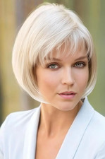 Women's 613 Short Bob Hairstyles Straight Synthetic Hair Wigs With Bangs Capless