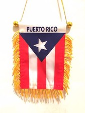 Boricua, PURETO RICO, Puerto Rican, Mini Car auto Flag ,Boricua puerto rico flag