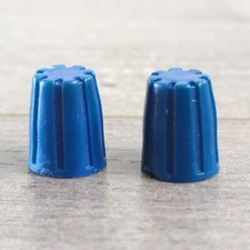 Radio Shack Ice Hockey Game Replacement Original Parts 2 Blue Control Knobs Caps