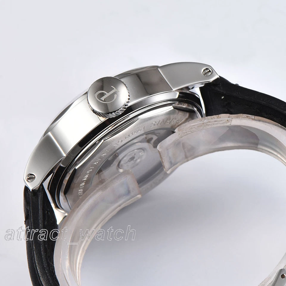 Reloj Hombre 44mm Parnis Power Movimiento Automático Inverso Zafiro Marca Luminosa Foto 4 de 4