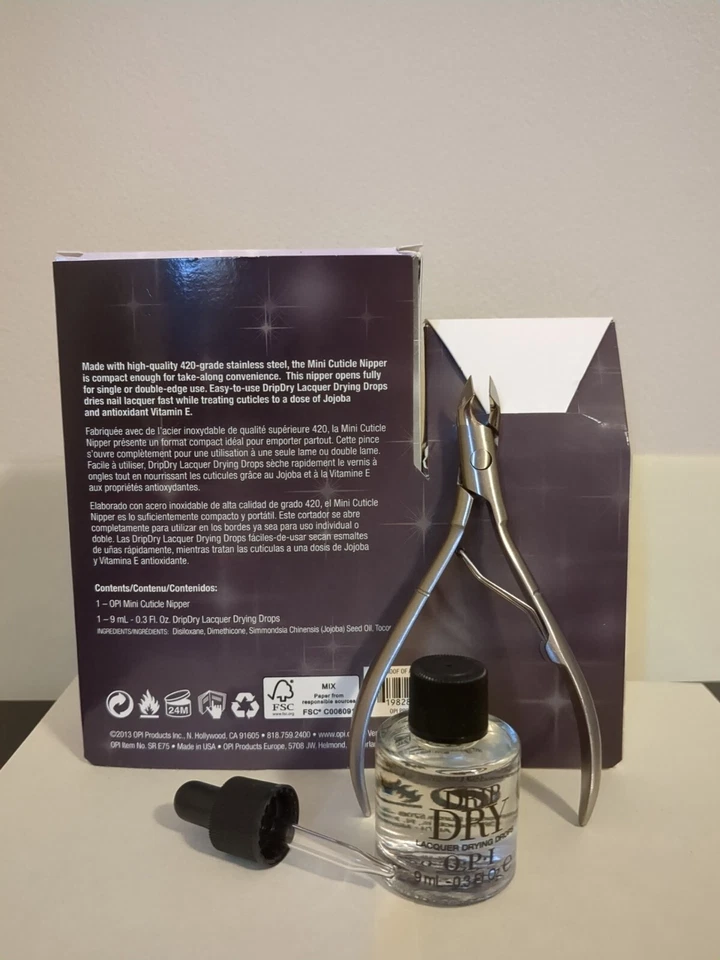 Mini pinça de cutícula OPI com gotejamento livre seco 0,3 oz - Imagem 2 de 2