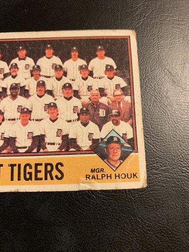 #361 Damaged Ralph Houk Detroit Tigers team  1976 Topps Cb22  - 第 2/3 張圖片