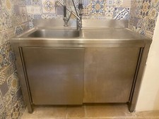 Lavello cm 120x60x85  in Acciaio Inox Lavatoio 1 Vasca su Mobile Professionale