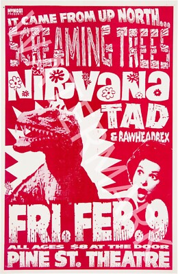 Nirvana - Screaming Trees - 1990 Vintage Music Poster | eBay