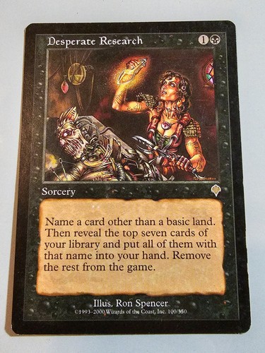 Desperate Research 100/350 Magic The Gathering MTG - 第 1/2 張圖片
