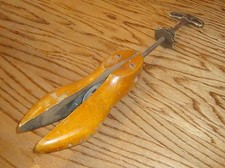 Original Vintage George E Belcher Stroughton MA Wooden Shoe Stretcher Child 1