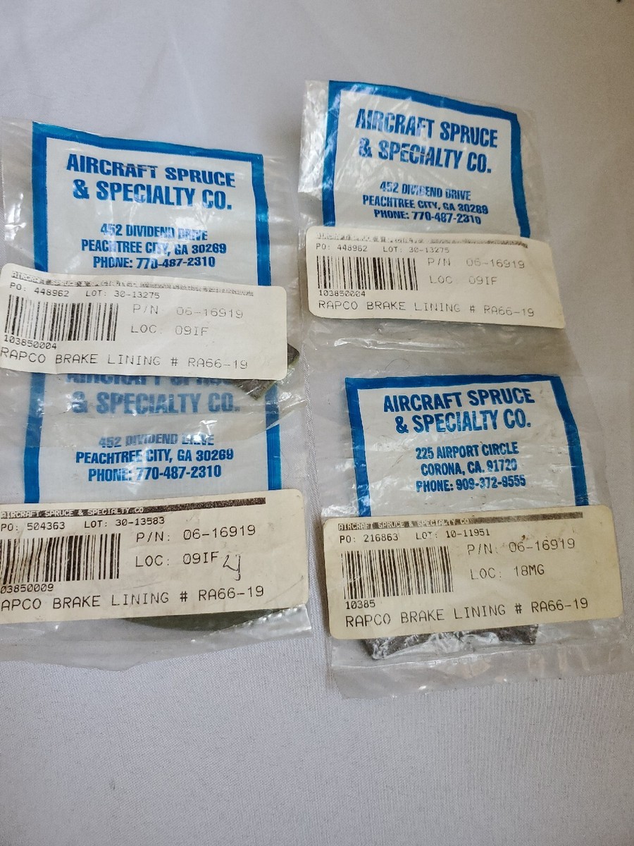 Rapco RA66-19 Brake Lining A/C Spruce p/n 06-16919 NOS | eBay Rapco RA66-19 Brake Lining A/C Spruce p/n 06-16919 NOS | eBay