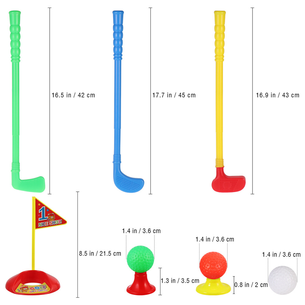 LIOOBO 1Set Golf Club Suit Outdoor Parentchild Toys Golf Club Toy Golf
