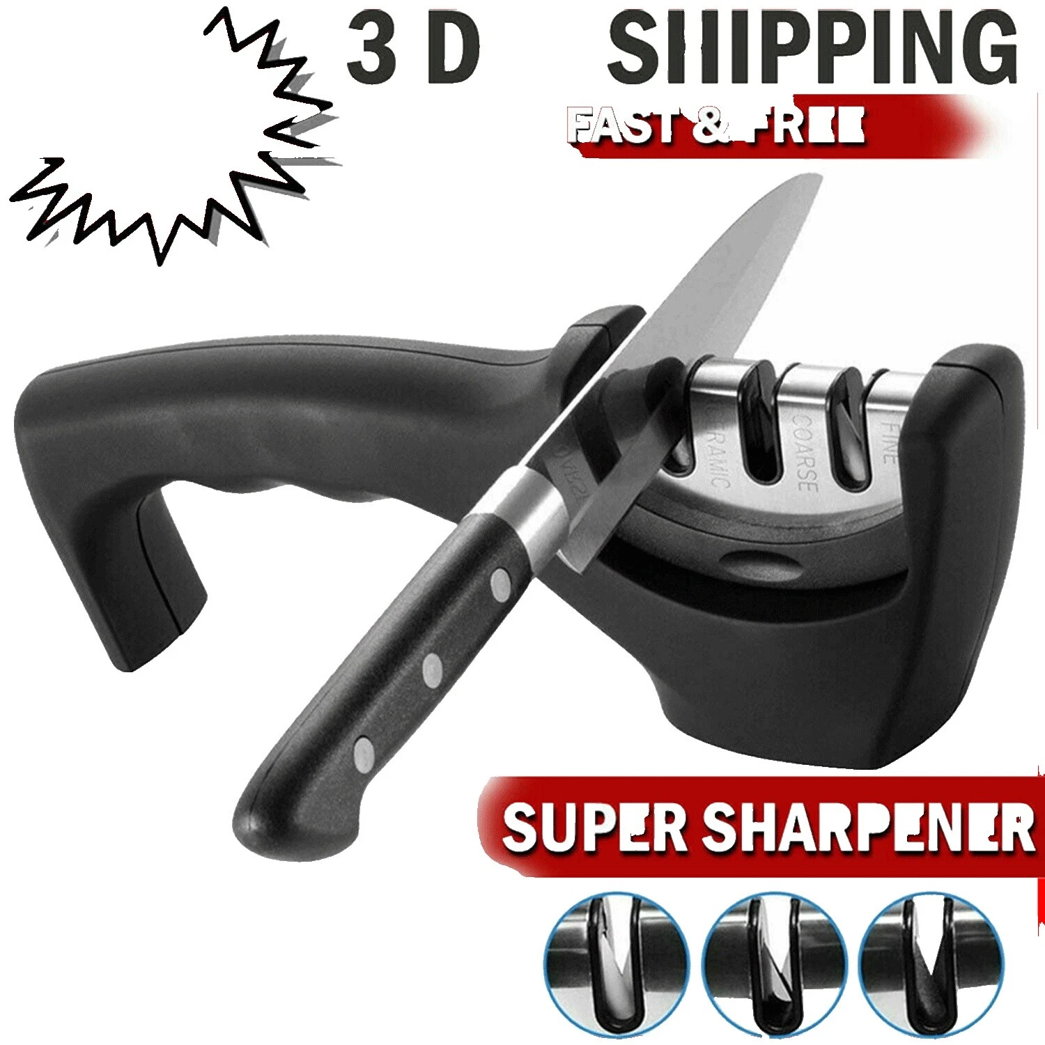 Stone Pull-Through Sharpener Cutlery Sharpeners