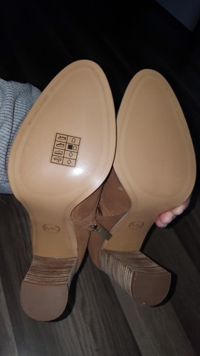 Botines Michael Kors Carrigan de gamuza marrón para mujer talla 10M nuevos sin etiquetas - Imagen 12 de 15