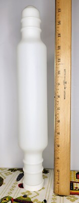 Vintage Tupperware #B 1003-11 White 15'' Fill N Chill Rolling Pin With Cap 1960s 