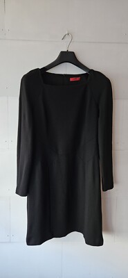 Hugo by Hugo Boss Kleid schwarz Gr. 38  Etuikleid, langarm, gefüttert, Top!!