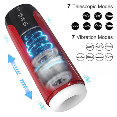 automatic male masturbator amazon Amazon.com: Automatic Thrusting Male Masturbators,Pocket Pussycats Male  Masturbators Cup with 7 Thrusting & Vibrating Modes Mens Stroker Blowjob  Sex Machine,Dual Open-Ended (White) : Health & Household main image 0