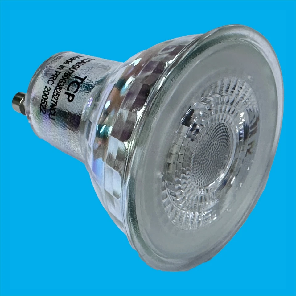 4x 3.5W (=35W) TCP LED GU10 Instant On Spot Light Bulbs Lamps Warm White 2700K - Image 3 of 4