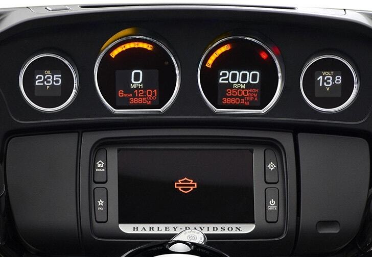 Dakota Digital MLX-8414 Plug-In 4 LED Gauge Cluster Harley Touring