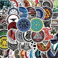 20 PCS Colorful Viking Old Norse Celtic Pagan Runic Totem Stickers 4 BRAND NEW