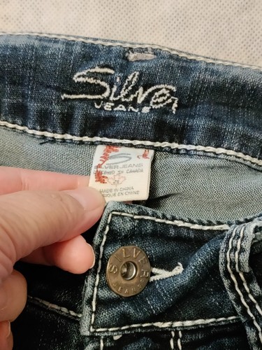 Silver Jeans Damen W26 Blau Suki Capri Low-Rise Denim - Bild 8 von 16