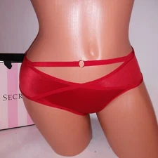 Victoria Secret Panty Cheeky Red Cutout Strappy Very Sexy New  
