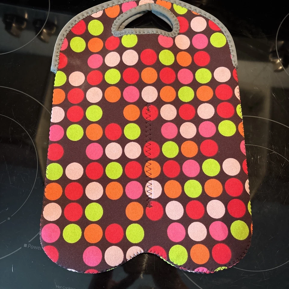 Bolso de Mano BYO Neopreno Vino Dos Botellas Lunares Multicolores Gran Regalo Foto 2 de 3