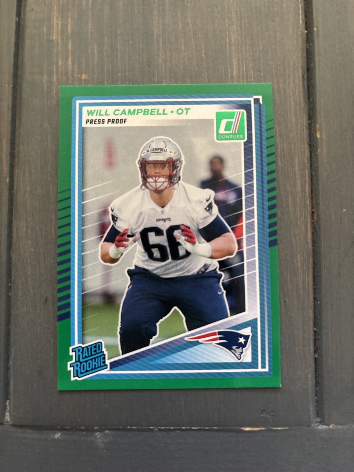 2025 Panini Donruss - Rated Rookie Will Campbell #345 Press Proof Green (RC)