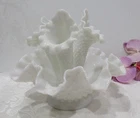 Vintage Fenton White Milk Glass Epergne