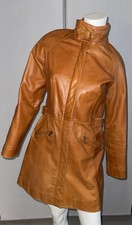 RICANO TOP! Damen LederMantel Jacke hellbraun Best Leather Design Gr M Tailliert