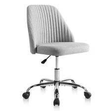 SMUG HOME OFFICE DESK CHAIR ADJUSTABLE WITH WHEELS ARMLESS - DARK GRAY