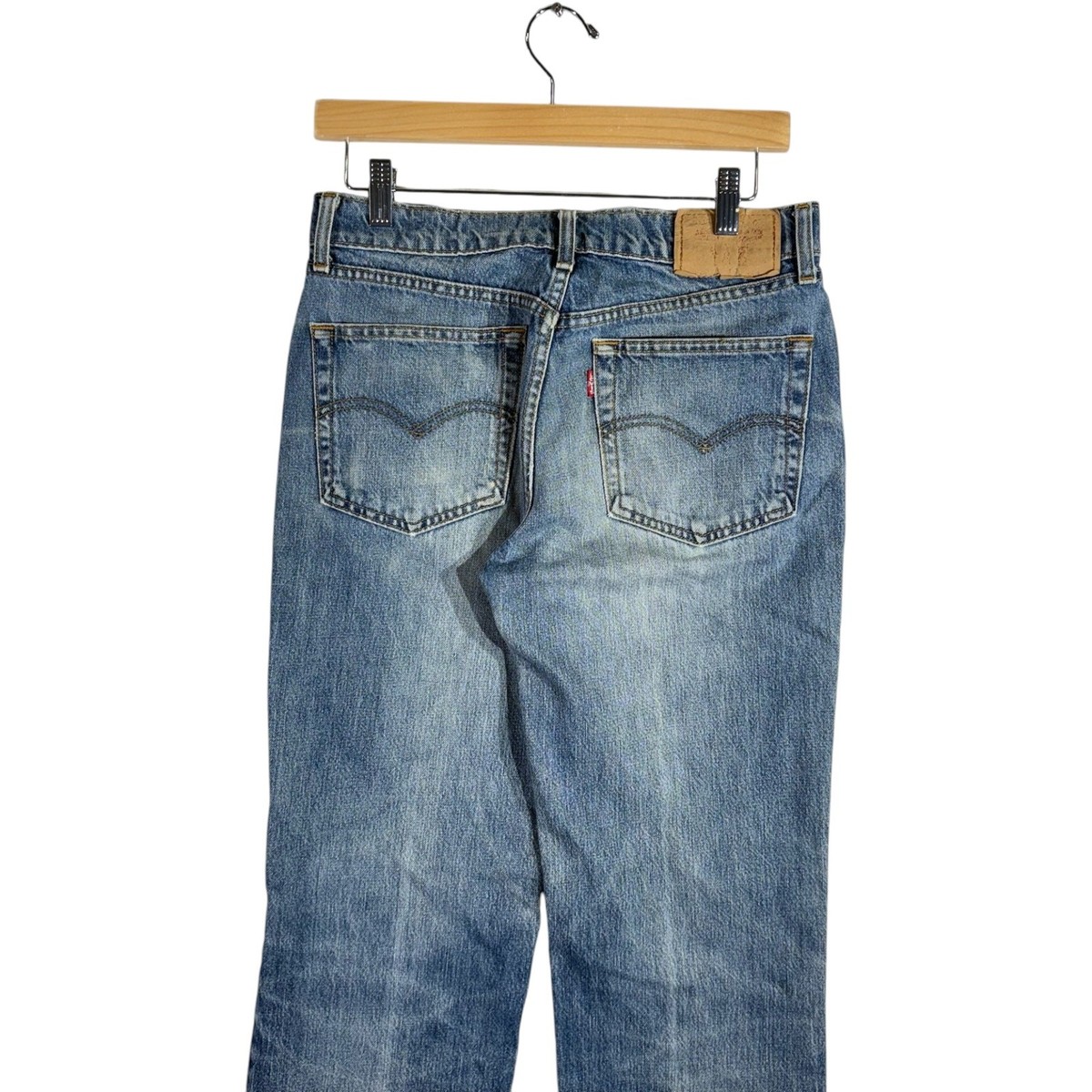 鬼フェード◎ Levi's Faded Straight Denim Pants Men's Vintage Levi's Straight Leg Faded Denim Blue Jeans