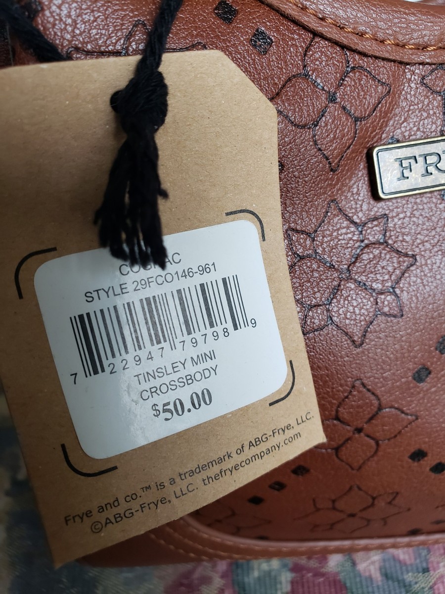 Frye and Co. Cognac Small Faux Leather Purse Hand Bag New  display picture 1