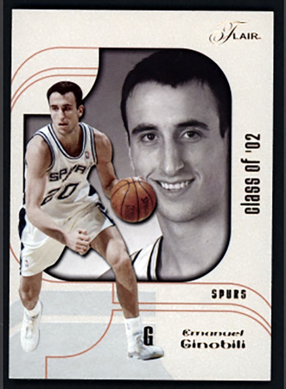 2002-03 Flair Class of '02 Emanuel Manu Ginobili #119 Rookie /1750 RC Spurs