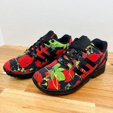 Adidas ZX Flux Torsion Rosso Rosa Floreale Nero Sneakers AQ4752 Uomo 5 Donna 6,5