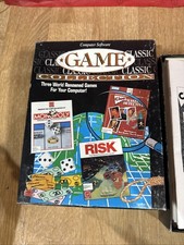 Computer Software Game Collection Clue, Risk, Monopoly Floppy 1991 Atari IBM Mac