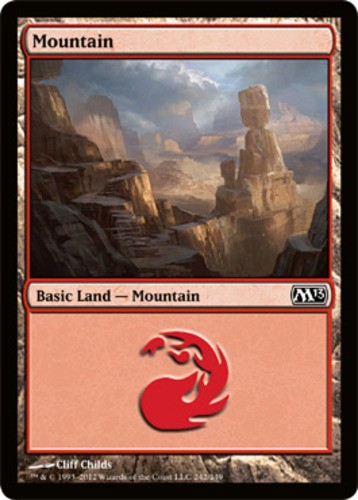 Mountain (242) Magic 2013 (M13) Lightly Played, English