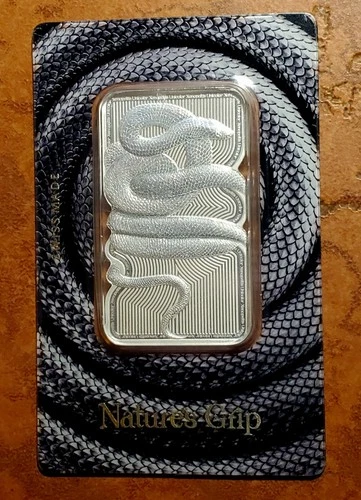 1 Oz Silver Bullion Bar ~ Pamp Suisse ~ Sunbeam Snake ~ NO RESERVE!