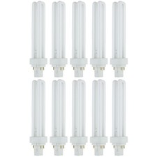 Sunlite Compact Fluorescent PLD 4 Pin Double U-Shaped Twin Tube Light Bulb, 26 W