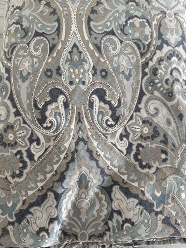 Pottery Barn blau MacKenna Paisley King Bettbezug 100 % Baumwolle - Bild 4 von 7
