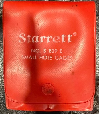 Starrett No. S 829 E, Set Of 4 Small Hole Gages, 0.125''-0.500'', Barely Used